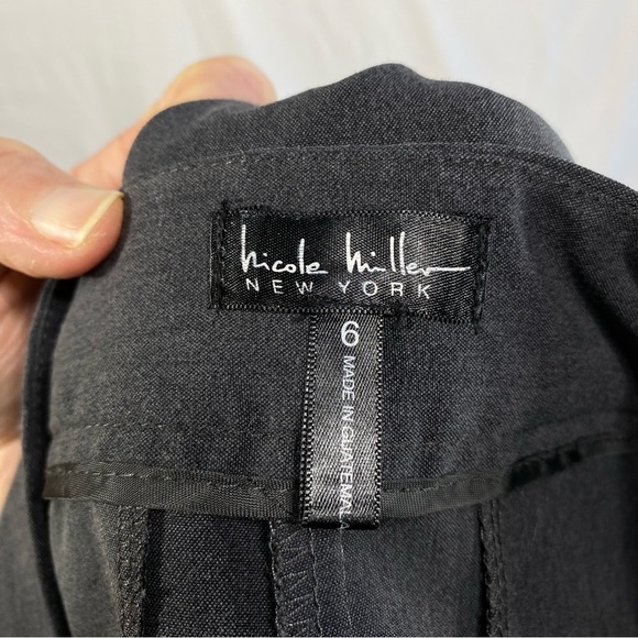 Nicole Miller Charcoal Gray Flat Front Career Office Pants - Picture 5 of 6